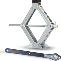 Alca alca® Wagenheber Scherenwagenheber mit Ratsche 1,5t Universal Hubhöhe 104 - 380 mm für Auto/SUV/MPV