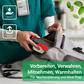 heatsbox Faitron HeatsBox Go, Elektrische Lunchbox, Akku, App, 100 W, 925 ml - Grau