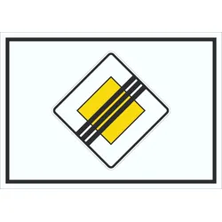 Vorfahrtstraße Ende Symbol Schild A1 (594x841mm)