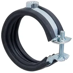 Gelenk-Rohrschelle ''Praktic'' für Rohr 50 - 55 mm mit Kippschraube und Schallschutzeinlage