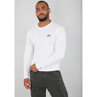 Alpha Industries Basic Small Logo Langarm-t-shirt - white -