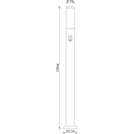 V-Tac Außen Steh Lampe Edelstahl mit Bewegungsmelder IP44 anthrazit