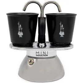 Bialetti Mini Express Induction 2 Tassen Schwarz