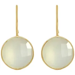Gemshine Ohrringe 'Jade' gold coloured Hellbraun Damen 