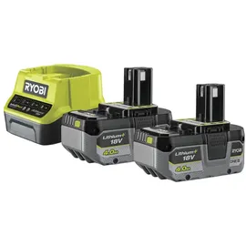 RYOBI Rc18120-240x Akku-kit Rb1840x 18V One+ 2x4,0 Ah Akku-ladegerät