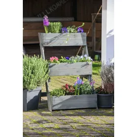 Dobar Dreistufige Pflanztreppe 60 x 30 cm Grau