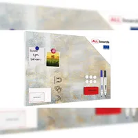 ALLboards Metallische Magnettafel 60 x 40 cm Goldener Beton