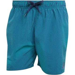 Adidas Seersucker Stripy 5 ́ ́ Badeshorts - Pure Teal / Dark Blue XL