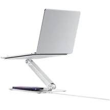 Alogic Elite Aluminum Laptop Stand Wireless Charger White