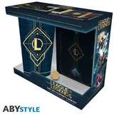 ABYstyle - League of Legends Geschenkset Glas XXL + Pin + Notizbuch Hextech