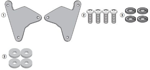 GIVI Kit voor montage PL dragers (zie korte tekst) voor Honda CRF 1100L Africa Twin (20-21) Montagekit