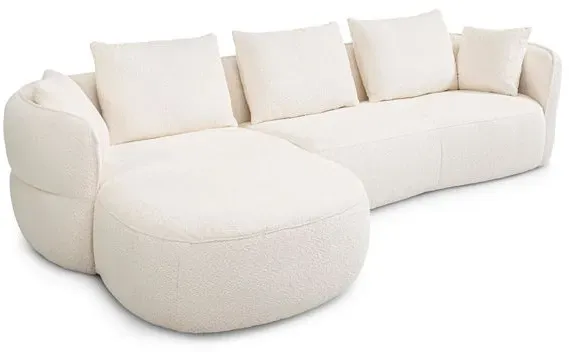 DAHEIM Ecksofa Imola Stoff Snow
