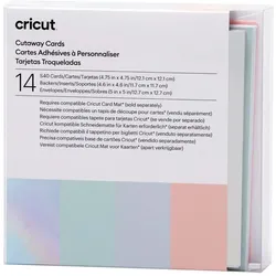 Cricut Pastel Sampler - Cutaway Kartenset - weiß