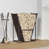 vidaXL Kaminholzregal Kaltgewalzter Stahl 69,5 x 35 x 81 cm Schwarz