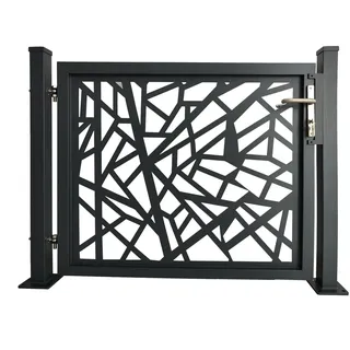 Floraworld Dekor-Einzeltor Amsterdam mit Bodenplatte zum Aufdübeln 100 x cm Anthrazit