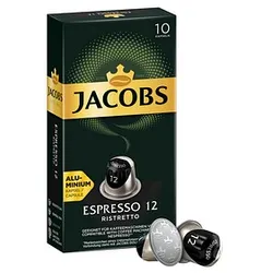 JACOBS ESPRESSO RISTRETTO Kaffeekapseln Arabica- und Robustabohnen kräftig 10 Portionen