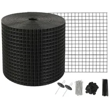 Vevor Vogelschutz für Solarmodule, 15,2 cm x 30,4 m, Taubenabwehr Solaranlagengitter mit 60 Edelstahl-Verschlüssen, Solarmodul-Schutz mit rostfreier