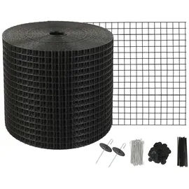 Vevor Vogelschutz für Solarmodule, 15,2 cm x 30,4 m, Taubenabwehr Solaranlagengitter mit 60 Edelstahl-Verschlüssen, Solarmodul-Schutz mit rostfreier