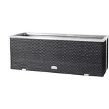 RattanArt Rattan Pflanzenkübel Rechteckig 108 x 39 x 43 cm Anthrazit