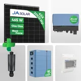 PV Anlage 20,925 kWp – 45× Ja 465W Black Frame Glas-Glas JAM54D40 LR Module & Solplanet ASW025K-TH Hybrid mit Solplanet Ai-HB G2 Pro Speicher Notstrom Netzunabhängig / inkl. 0 % MwSt. für Privatkunden
