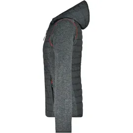 James & Nicholson JN771 Fleecejacke Grey-Melange/Anthracite-Melange S