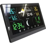 Lüllmann Wetterstation Thermometer Barometer Touchdisplay Innen + Außen Messung 405250