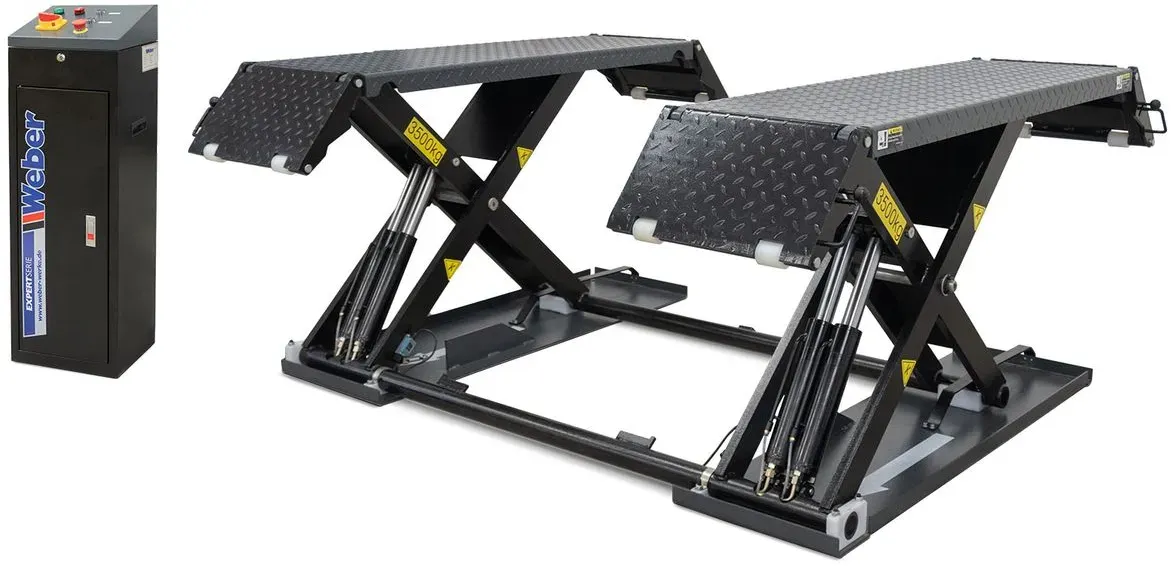 Weber professionelle Kurzhub Scherenhebebühne 3500 kg - EXPERT SH-3500 - 400 Volt