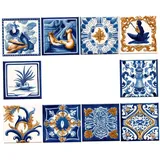 ORFOFE 10St Marokkanische Wandaufkleber tile sticker fliesen sticker Fliesenaufkleber im marokko-stil selbstklebende Fliesenaufkleber Abnehmbare Aufkleber wandfliesen aufkleber PVC