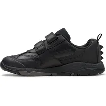 CLARKS Lorcam Loop K Childrens Black Leather, 11