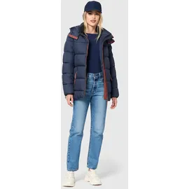 Navahoo Winterjacke Wattewölkchen navy / kastanienbraun / weiß M