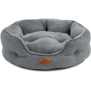 Bedsure Katzenbett waschbar Katzen Bettchen - 51x48x15cm Katzen Bett grau mit zweiseitig Innenkissen Katzenschlafplatz für Katzen oder kleine Hunde