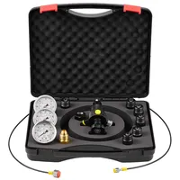 Vevor Hydraulisches Stickstoffspeicher-Ladeset, Stickstofffüllset, Druckprüfsystem mit 3 Messgeräten (1500, 4000, 6000 PSI), 6 Adapterkupplungen, 1 Gasschlauch, 1 Ventil, 1 CGA580-Adapter