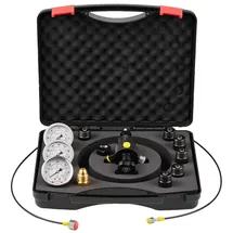 Vevor Hydraulisches Stickstoffspeicher-Ladeset, Stickstofffüllset, Druckprüfsystem mit 3 Messgeräten (1500, 4000, 6000 PSI), 6 Adapterkupplungen, 1 Gasschlauch, 1 Ventil, 1 CGA580-Adapter