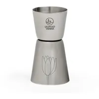 Leopold Vienna - Barmatje 20/40ml Cocktail Edelstahl Jigger - Pipette Flowers