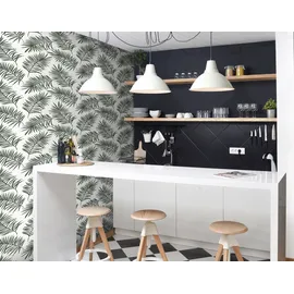 Superfresco Easy Vliestapete Scandi Leaf Grün 10,05 x 0,52 m