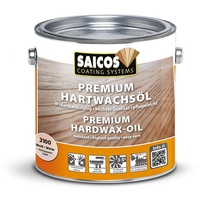SAICOS Premium Hartwachs Öl für Holz Kork Treppen Arbeitsplatten Weiß 2,5L