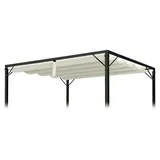 Vigevee Ersatzdach für Pavillon 238x259 cm, Cremeweiß, Pavillon Dachplane aus Polyester mit PA-Beschichtung, UV-beständig, Ersatz-Pavillondach f... - Weiß