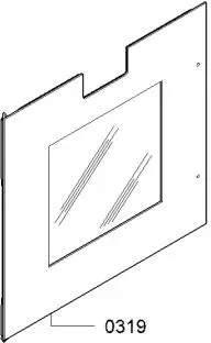BSH 00770277 - Frontglasscheibe, Frontscheibe ES, Rechts, geklebt, für Gaggenau BOP 60cm