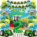 SunwE Traktor Ballon Geburtstag 2, Traktor Deko Kindergeburtstag 2, Traktor Geburtstag Deko, Traktor Geburtstag Geko, Traktor Luftballon, Party Deko Traktor, Tracteur Fête Deco