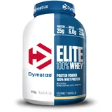 Dymatize Elite 100% Whey Gourmet Vanilla 2170g - High Protein Low Sugar Pulver + Whey Protein und BCAAs