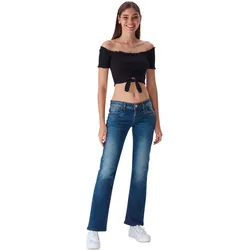 LTB Damen Jeans Valerie Bootcut Bootcut Live Wash Tiefer Bund Reißverschluss L 34