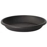 Euro3Plast Guya Blumentopf mit Untersetzer Medea in rund aus recyceltem Kunststoff (40 cm, Taupe)