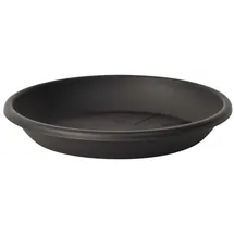 Euro3Plast Guya Blumentopf mit Untersetzer Medea in rund aus recyceltem Kunststoff (40 cm, Taupe)