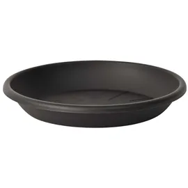 Euro3Plast Guya Blumentopf mit Untersetzer Medea in rund aus recyceltem Kunststoff (40 cm, Taupe)