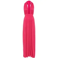 lscn by lascana Neckholderkleid Maxi Himbeere 50
