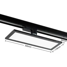 ARCCHIO LED Stromschienenstrahler LED Panel) Hairis, schwarz, 4.000 K, 30 cm, 3-Phasen / schwarz,