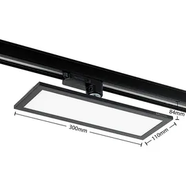 ARCCHIO LED Stromschienenstrahler LED Panel) Hairis, schwarz, 4.000 K, 30 cm, 3-Phasen / schwarz,