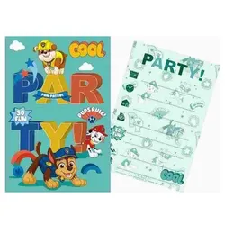 Einladungskarten 5-teilig "Paw Patrol" Cool Party