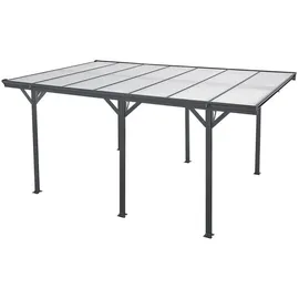 Juskys Carport mit Flachdach 3,05 x 5,03 m anthrazit