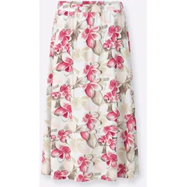 Lady A-Linien-Rock Damen Floral Beige 44